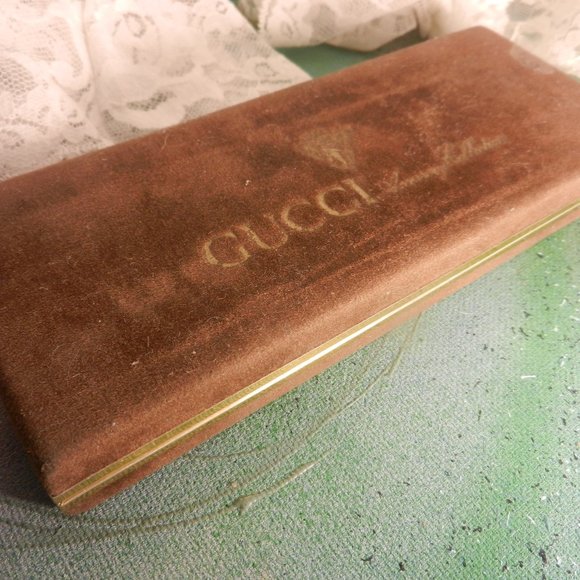 VTG Gucci logo designer cufflinks silver gold Accessory Collection luxury GG - Picture 14 of 16